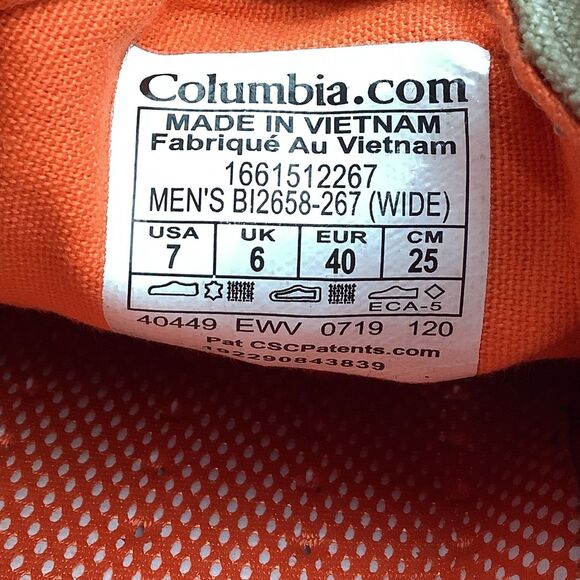 Columbia PFG Bahama Vent Relaxed Lace Boat Fishing Shoes Men's 7 W Tan Orange - Picture 8 of 10